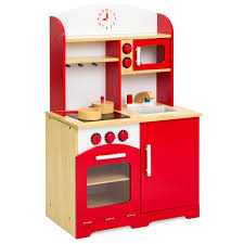 pretend wooden chef kitchen toy playset