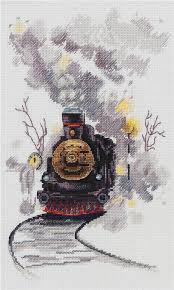 Janlynn christmas stockings counted cross stitch, 2 kits: Panna The Misty Express Cross Stitch Kit