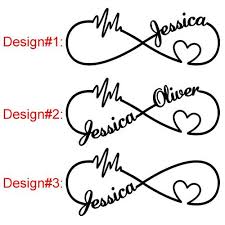 Infinity Heartbeat Necklace With Name Sterling Silver Tattoos With Kids Names Name Tattoos For Moms Infinity Tattoos