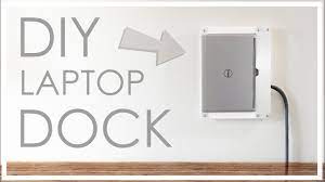 Say goodbye to the wire clutter! Diy Wall Mounted Laptop Dock Neat Tidy Elegant Youtube