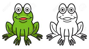 Black and white frog female cartoon mascot character. Illustration Of Isolated Colorful And Black And White Frog For Royalty Free Cliparts Vectors And Stock Illustration Image 36272001