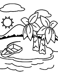 The coloring sheet shows the tops of mountains coming up out of a storm tossed ocean. Deserted Island Coloring Page Free Coloring Pages Coloring Pages Printable Coloring Pages