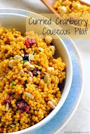 In a large bowl toss the cooked couscous with the remaining 1/4 cup olive oil, other lemon's juice, salt, and pepper and let cool to room temperature. Curried Cranberry Couscous Pilaf Foxes Love Lemons
