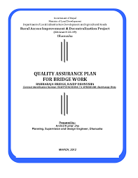 But canvases tend to be a lot more expensive than muslin. Pdf Quality Assurance Plan Qap For Bridge Construction Prepared By A K Jha Arvind Jha Academia Edu