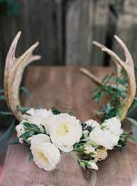 Floral Antlers Wedding Centerpieces Rustic Wedding Rustic Chic Wedding