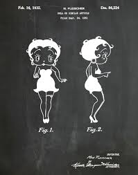 Patent 1932 Betty Boop Designed by Max Fleischer Poster Print Wall Art  Paramount Pictures 1930s Animated Cartoon Character - Etsy