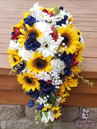 Pay over time with affirm · premium quality · top rated Cascading Sunflower Wedding Bouquet Novocom Top