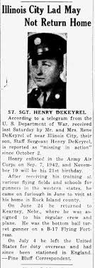 SSgt Henry Rene DeKeyrel (1922-1943)
