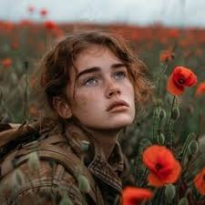 Free Pensive Poppy Field Image