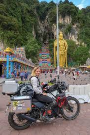Couldn T Muster The Energy To Walk Up The Steps Of The Batu Caves In Kuala Lumpur Wearing My Full Motor Motorcycle Travel Adventure Motorcycling Adventure Bike