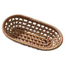 Includes 2 wicker baskets for storage. Rattan Storage Tray Tea Bread Coffee Table Serving Basket Woven Tray Home Decoration Storage Baskets Aliexpress