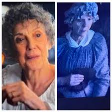 Are there any clues about the identity of the woman in the background of  the 1814 scene?