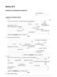 Contract de prestari de servicii. Anexa C 6 Contract De Prestari De Servicii