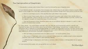 The Demarcation Of Skepticism The Ethical Skeptic