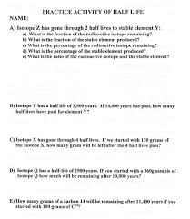 Radioactive Dating Worksheet Kids Activities