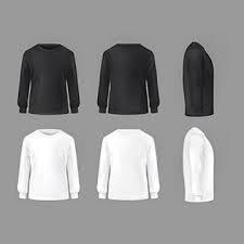 Vector Set Template Of Male T Shirts With Long Sleeve Shirt T White Png And Vector With Transparent Background For Free Download Male T Shirt T Shirt Design Template Vector Clothes