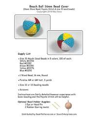Pdf Download Beach Ball 16mm Wood Bead Cover Pattern Etsy In 2020 Wood Beads Beading Patterns Diy Beads