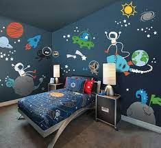 Planets Astronaut Alien Galaxy Wall Decal Walls Sticker Etsy In 2021 Cool Kids Rooms Kid Room Decor Space Themed Bedroom