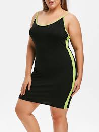 rosegal plus size cami bodycon mini dress