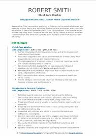 child care worker resume samples