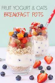 Yogurt Fruit Oats Breakfast Pots My Fussy Eater Easy Kids Recipes Recipe Oats Breakfast Easy Meals For Kids Breakfast