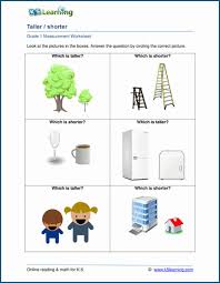 Educational math games help kids practice in a fun and rewarding way. 1st Grade Measurement Worksheets Free And Printable K5 Learning