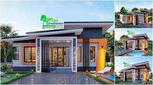 แบบบ านทรงโมเด ร นท นสม ย 3 ห องนอน 2 ห องน ำ พ นท ใช สอย 93 ตรม thai let s go ภายนอกบ าน ร ปแบบบ าน บ านโมเด ร น