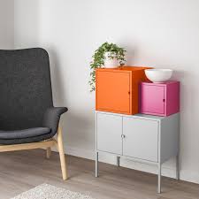 Ikea Lixhult Aufbewahrungskombi Grau Orange Rosa In 2021 Inneneinrichtung Werkstattschranke Speicherideen