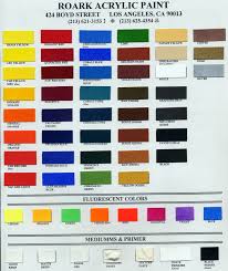 26 luxury acrylic paint color chart