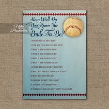 Ty cobb had the highest batting average of any player in a single season. How Well Do You Know The Bride Baseball Nifty Printables
