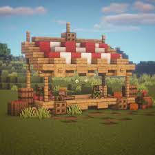 When it comes to creating worlds in minecraft, you have to set a theme. Here Is A Fruit And Vegetable Stall Design For You Follow Me For More Minecraft Buildi Minecraft Houses Minecraft Buildings Minecraft Architecture