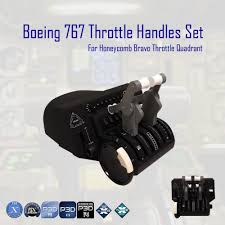 It supports various cockpit systems like autopilot, annunciator panel, gear switch, flaps, and trim. Boeing 767 Throttle Handles Set Lite For Honeycomb Bravo Throttle