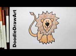 5.paint the color, the cute cartoon lion is finished. Drawing How To Draw Cartoon Lion Step By Step Easy Youtube