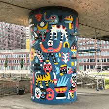 Pillar I Painted In Rotterdam At Rotterdamartride Thanks To All The People For Everything Murals Street Art Mural Wall Art Mural Art