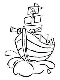 Front On Pirate Ship Coloring Page Anak Gambar
