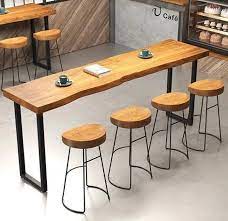 This roundup on diy sofa table will result in a very useful and modern piece to put along the sofas. Home Living Furniture Reclaimed Wood Bar Table Wood Bar Table Buffet Table Reclaimed Wood Table Long Sofa Table Behind Couch Table Entry Hall Table