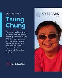 Another glowing five star student review earned by our Senior Instructor  Tsung Chung for his recent CyberArk training delivery. #cyberark  #cyberarktraining #cybersecurity #cybersecuritytraining