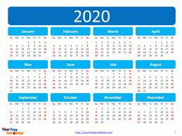 These free april calendars are.pdf files that download and print on almost any printer. Printable Calendar 2020 Template Free Powerpoint Template