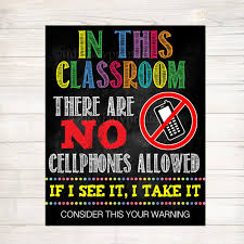 No Cellphones Allowed School Poster | TidyLady Printables