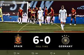 Sedang berlangsung pertandingan spanyol vs polandia, matchday kedua grup e piala eropa atau euro 2020. Digebuk Spanyol 0 6 Jerman Alami Kekalahan Terburuk Setelah Zaman Dinosaurus Bolasport Com