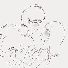 Anime couple cute easy drawings. Easy Drawing Anime Couple Creative Art