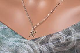 Sterling Silver Cursive X Initial Necklace X Letter Necklace Etsy Initial Necklace Silver Initial Necklace Necklace
