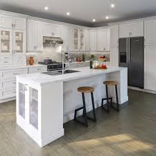 When such conditions do not exist, the installer has to do best possible to align and level the cabinets. Shaker Wall Cabinets In Vanilla White Kitchen The Home Depot