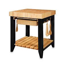 A butcher block table adds functional beauty to a rustic kitchen. Hilton Black Butcher Block Kitchen Island Bed Bath Beyond