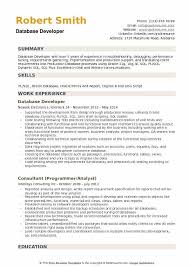 database developer resume samples