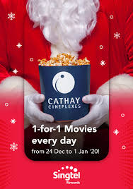 Singtel Customers Enjoy 1 For 1 Movies Every Day At Cathay Cineplexes From Now Till Jan 1 Great Deals Singapore cathay cineplexes from now till jan