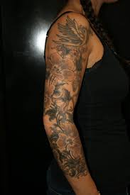Flower Tattoos Sleeve Flower Sleeve Girls With Sleeve Tattoos Sleeve Tattoos For Women