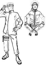 Download Sitting And Standing Naruto Coloring Book Razukraski Com