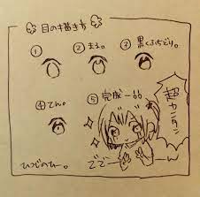 画像1 私流の目の描き方です 参考までにどうぞです line q 目 描き方 描き方 漫画 描き方