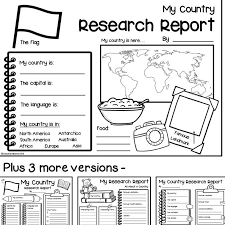 This Product Is A Selection Of Activities For Writing A Country Research Report Project There Geography For Kids Teaching Geography Teaching Social Studies